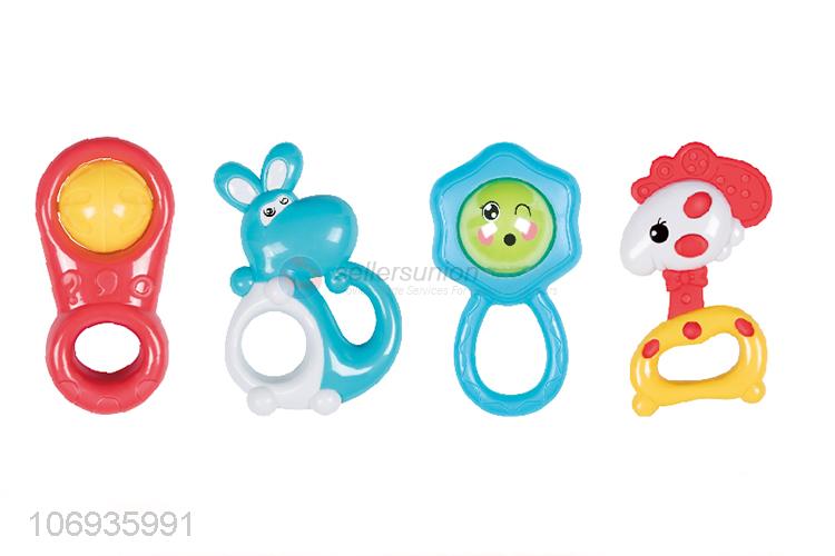 Cheap Price Cartoon Hand Bell Toy Baby Rattle Set Shaking Plastic Toys Set