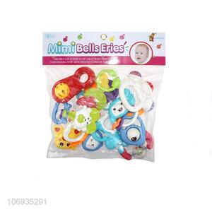 Cheap Price Lovely Plastic Baby Hand Ball Bell Ring Rattles Toys Set