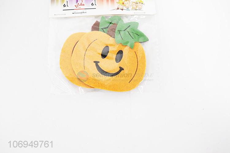 Factory sell cute pumpkin design clothing decoration diy felt cloth patch