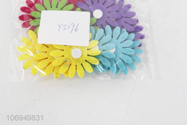 Unique design 15pcs sun flower clothing decoration felt cloth patch