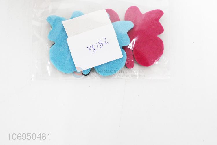 Unique design cheap 2pcs felt fabric butterfly patch