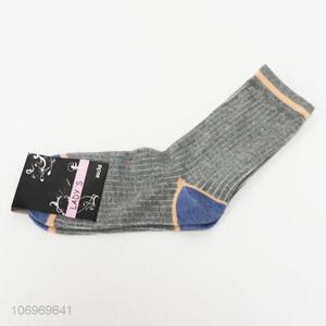 Custom logo soft women winter warm crew sock