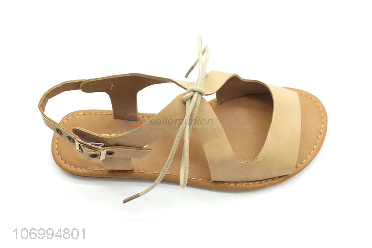 Wholesale hottest fashion lace up sandal women flat sandal