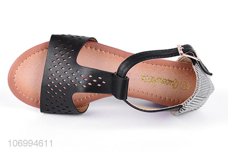 Reliable quality ladies summer laser cutting sandal fashion sandals