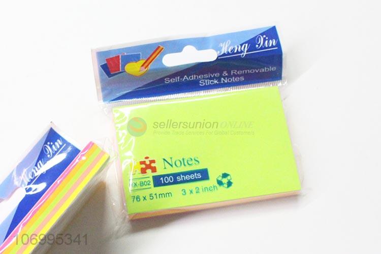 Wholesale Promotional Colorful Fluorescent Sticky Note