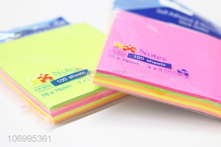 Good Quality 100 Sheets Fluorescent Sticky Note