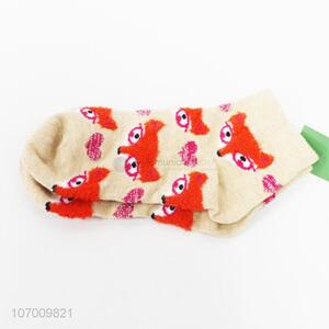 Custom Fox Pattern Ankle Socks Ladies Short Sock