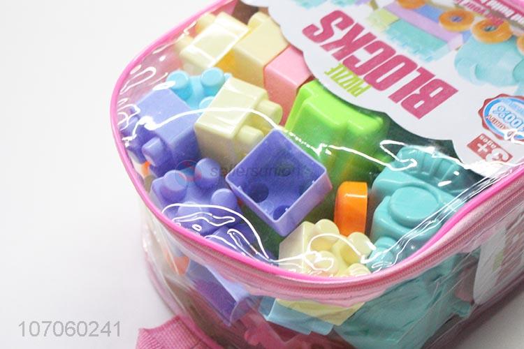 Portable Backpack Plastic Puzzle Building Blocks Set