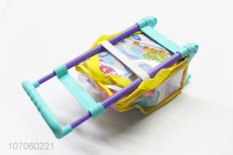 Latest Colorful Plastic Puzzle Building Blocks With Trolley Backpack