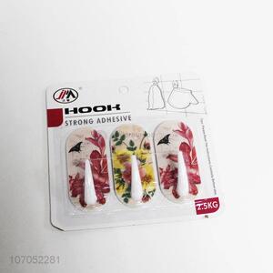 Hot sale fine flower pattern plastic sticky hook set