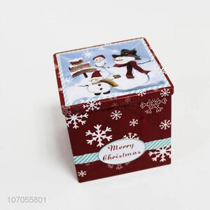 Best quality cube Christmas chocolate box candy tin box