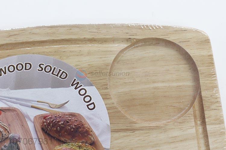 High Quality Rubber Wood Food Serving Tray Wooden Bread Boards