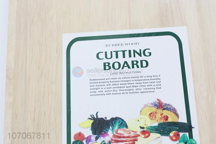 Hot Selling Rubber Wood Cutting Board With Hole Design