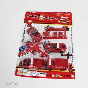 New product fire dept plastic fire truck set toy for kids