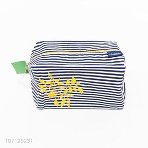 Wholesale High Capacity Stripe Cosmetic Bag