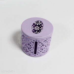 High quality hollow design round paper towel box tissue box