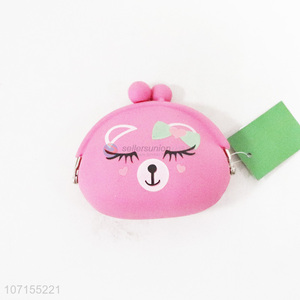 Good sale cute cartoon design silicone coin wallet coin bag coin purse