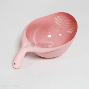 High quality kitchen rice washing sieve vegetable fruit washing basket with handle