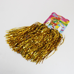 Unique design fashion cheerleading colorful tinsel pom poms