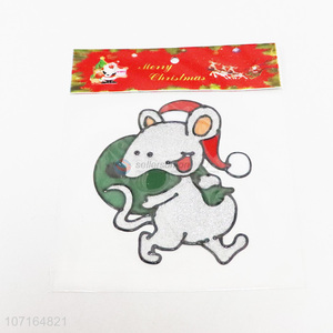 Cheap Holiday Decoration Merry Christmas Cartoon Mouse Window Stickers