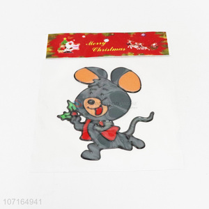 New product Christmas decoration animal mouse pvc window sticker