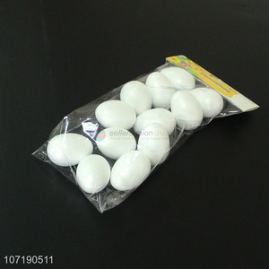 High Sales 12PCS Raw Material Diy Decoration Polystyrene Foam Egg For Easter