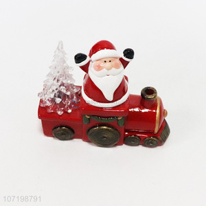 Suitable price table decoration ceramic Christmas train figurines ceramic crafts