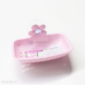 Unique design delicate plastic soap dish soap box with suction cup