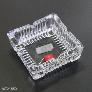 Wholesale Square Glass Cigar Ashtray Custom Glass Ashtray