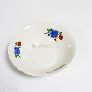 Latest arrival round decal ceramic bowl household ceramic bowls