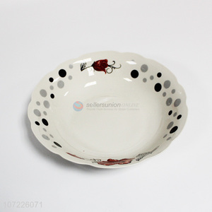 New design round decal ceramic bowl porcelain tableware