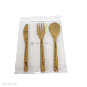 Good Factory Price Bamboo Fork Spoon Knife Cutlery Set