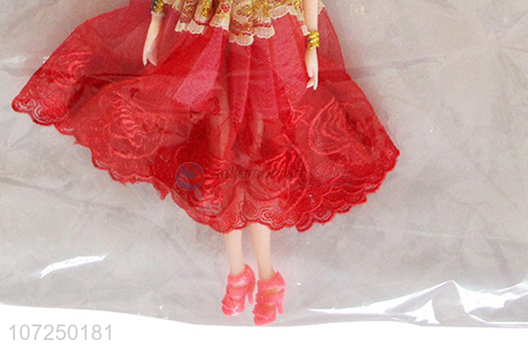 Popular products 12joints 3D eyeball wedding dress doll best presents