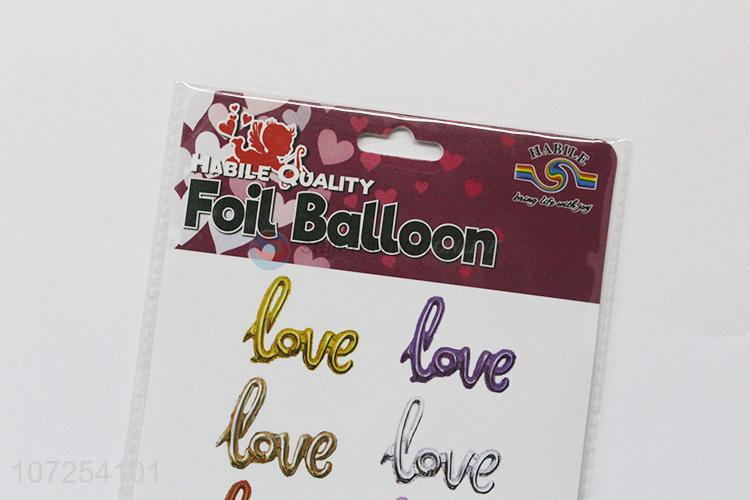 Latest arrival wedding party supplies heart shape aluminum foil balloon