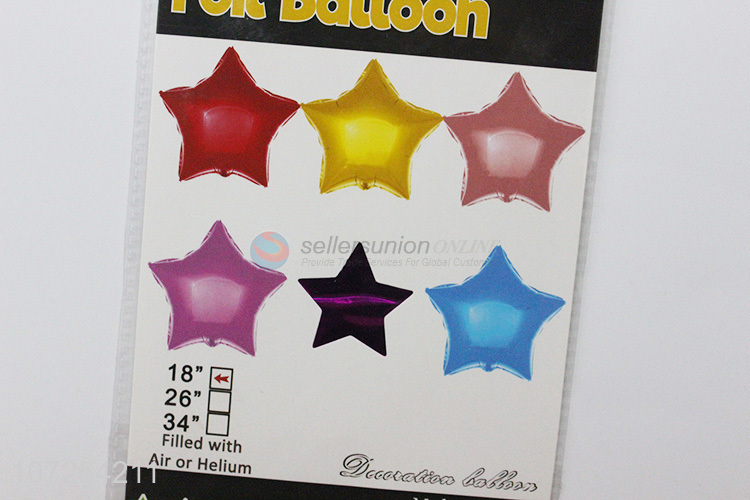 Best quality decorative star helium balloon foil balloons party supplies