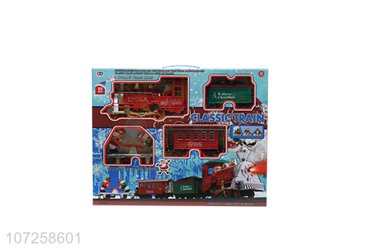 Wholesale cheap battery operated plastic electric toy train railway set