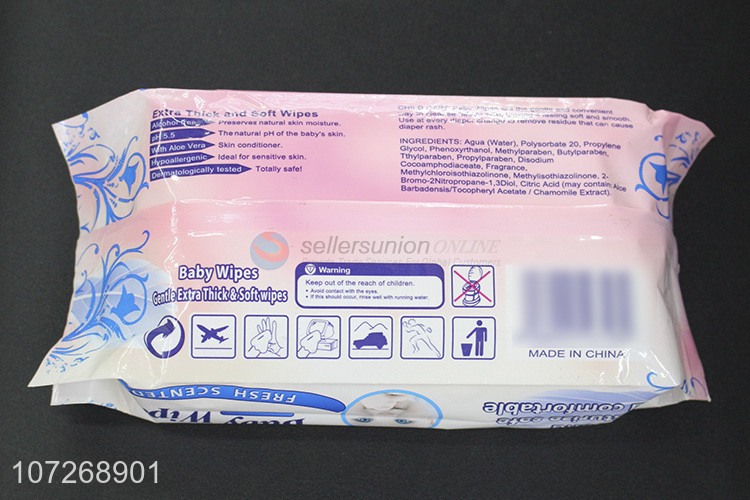 Competitive Price 80Pcs Gentle Extra Thick Wipes Soft Baby Wipes