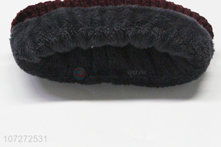 Popular products men winter warm beanie hat fleece chenille cap