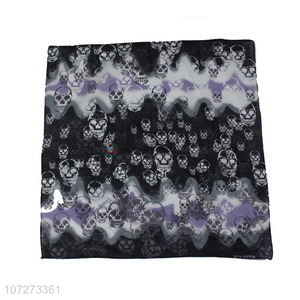 China OEM exquisite skull printed pure cotton handkerchief adults bandana