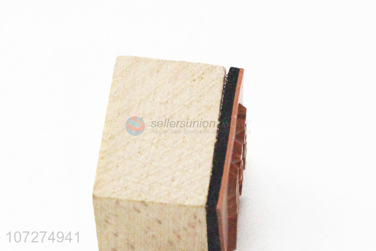 Popular products cube wooden stamp for diy paper card