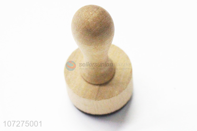 New design engraved wooden stamp with handle