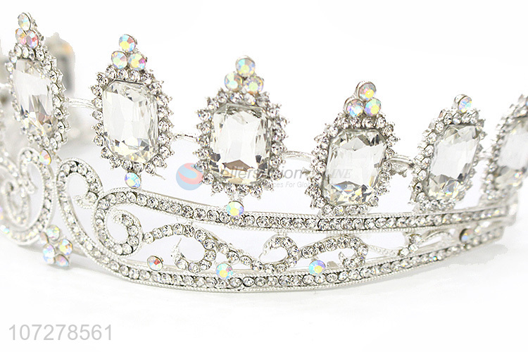 Custom Bling Bling Rhinestone Alloy Crown And Tiaras For Sale