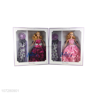 Good Quality Solid Body Princess Dress Girls Doll Set Toy