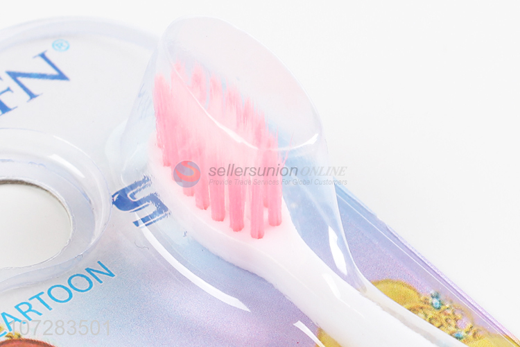 Popular products children cartoon toothbrush with girl doll toy