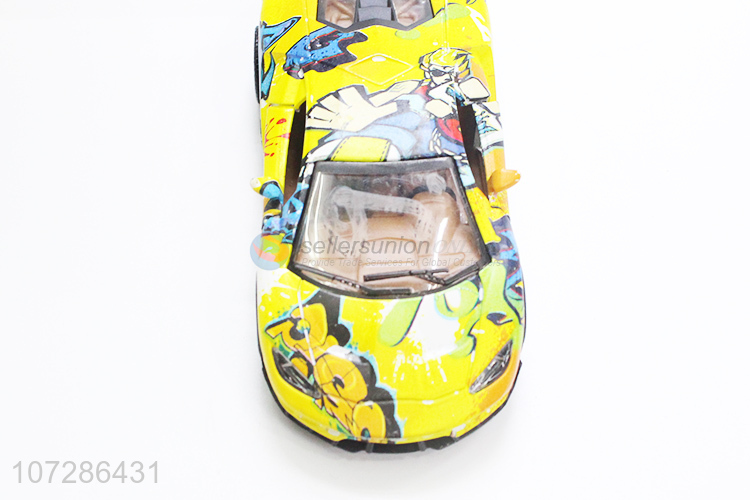 Cartoon Printing Alloy Car Model Toy Vehicle