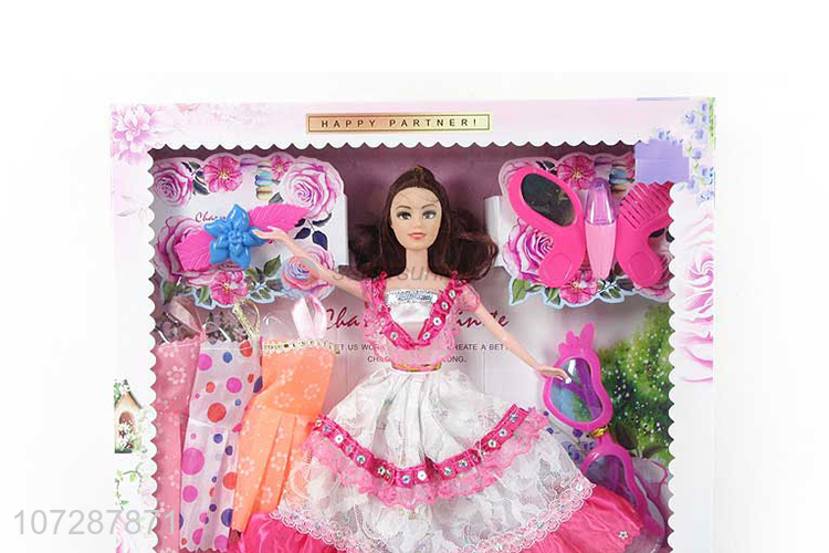 Best Selling Solid Body Wedding Dress Doll With Dresses And Accessories