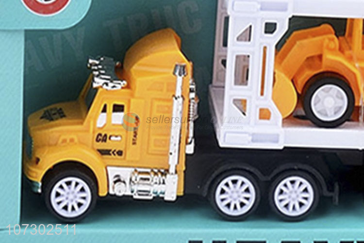 Super Quality Plastic Inertia Heavy Trailer Truck Toys Set Kids Funny Toys