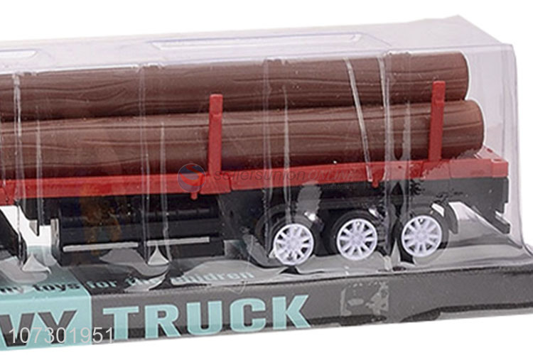 Good Quality Plastic Inertial Trailer Friction Heavy Truck Toy For Childrens