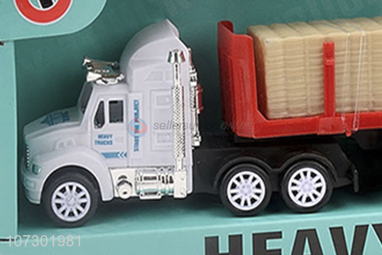 Top Selling Childrens Gift Plastic Inertia Heavy Trailer Truck Toy