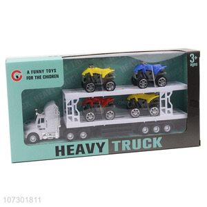 Best Price Plastic Inertial Heavy Trailer Truck Fashion Friction Truck Toys Set